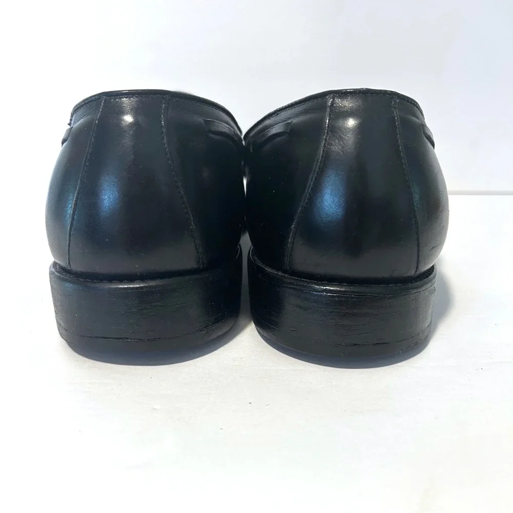 Allen Edmonds Grayson Tassel Loafer Men 9.5 Black Leather Dress Shoes USA Preppy